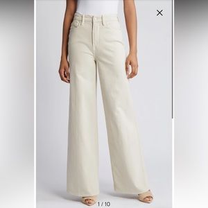 Good American Off-White Wide Leg Pants